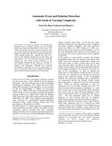 Automatic Event and Relation Detection with Seeds of Varying Complexity