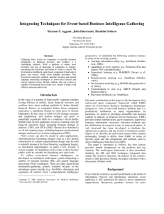 Integrating Techniques for Event-based Business Intelligence Gathering