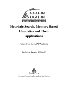 Heuristic Search, Memory-Based Heuristics and Their Applications AAAI Press