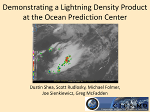 Demonstrating a Lightning Density Product at the Ocean Prediction Center
