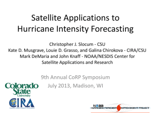 Satellite Applications to Hurricane Intensity Forecasting