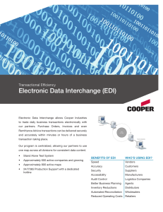 Electronic Data Interchange (EDI) Transactional Efficiency