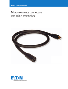 Micro-wet-mate connectors and cable assemblies Burton subsea solutions