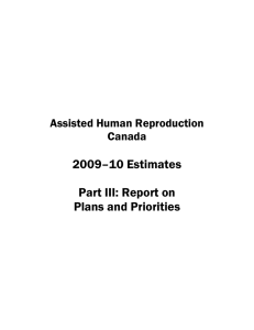 2009–10 Estimates Part III: Report on Plans and Priorities