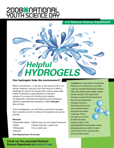 Hydrogels Helpful 4-H National science experiment