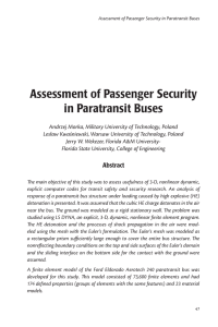 Assessment of Passenger Security in Paratransit Buses