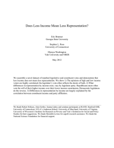 Does Less Income Mean Less Representation?