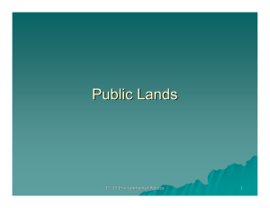 Public Lands 17.32 Environmental Politics 1
