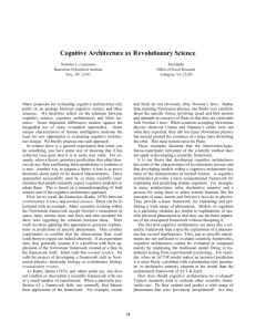 Cognitive Architecture as Revolutionary Science