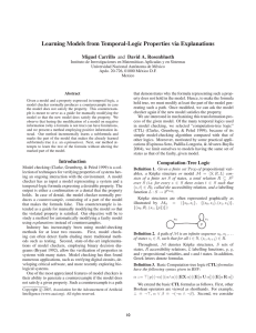 Learning Models from Temporal-Logic Properties via Explanations Miguel Carrillo