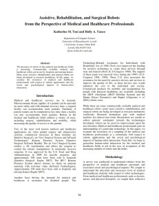 Assistive, Rehabilitation, and Surgical Robots