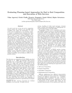 Evaluating Planning based Approaches for End to End Composition