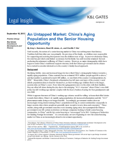 An Untapped Market: China’s Aging Population and the Senior Housing Opportunity