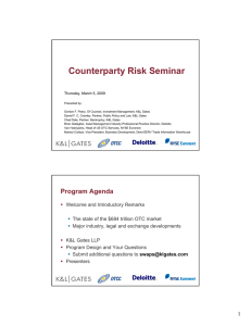 Counterparty Risk Seminar