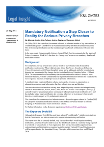 Mandatory Notification a Step Closer to Reality for Serious Privacy Breaches