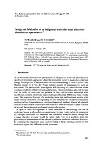 Design  and  fabrication  of an  indigenous ... photoelectron  spectrometer +