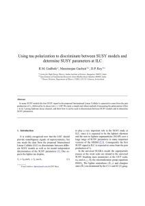 Using tau polarization to discriminate between SUSY models and R.M. Godbole ,