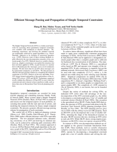 Efficient Message Passing and Propagation of Simple Temporal Constraints