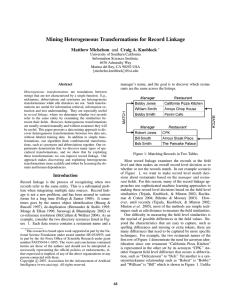 Mining Heterogeneous Transformations for Record Linkage