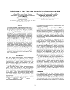BioFederator: A Data Federation System for Bioinformatics on the Web