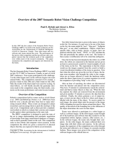 Overview of the 2007 Semantic Robot Vision Challenge Competition