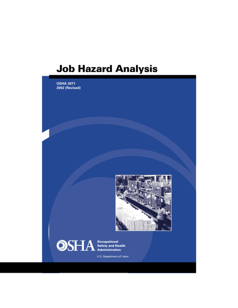 Job Hazard Analysis OSHA 3071 2002 (Revised)