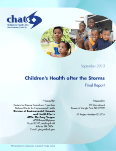 Children’s Health after the Storms Final Report September 2013