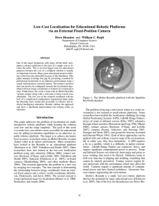Low-Cost Localization for Educational Robotic Platforms via an External Fixed-Position Camera