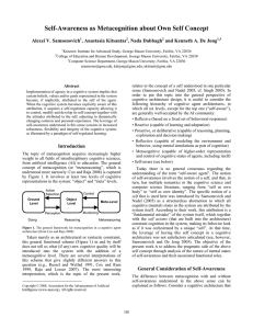 Self-Awareness as Metacognition about Own Self Concept Alexei V. Samsonovich