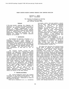 THEORY DIRECTED READING DIAGNOSIS RESEARCH USING COMPUTER SIMULATION