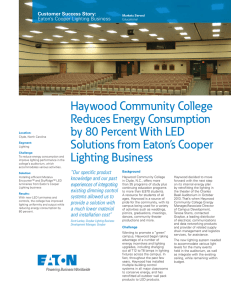 Haywood Community College Reduces Energy Consumption by 80 Percent With LED