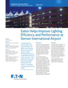 Eaton Helps Improve Lighting Efficiency and Performance at Denver International Airport
