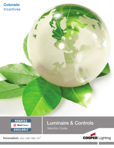 Luminaire &amp; Controls Colorado Incentives Selection  Guide