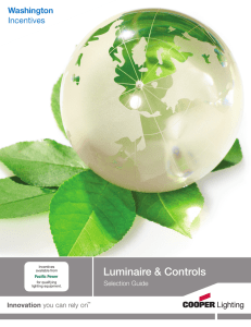 Luminaire &amp; Controls Washington Incentives Selection  Guide