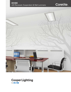 DIVIDE LED Recessed, Suspended, &amp; Wall Luminaire