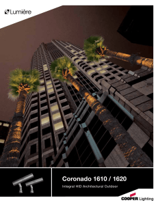 Coronado 1610 / 1620 Integral HID Architectural Outdoor