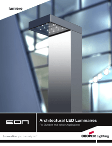 Architectural LED Luminaires For Outdoor and Indoor Applications