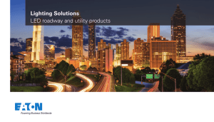 Lighting Solutions LED roadway and utility products PRODUCT GUIDE