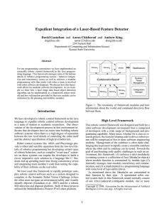 Expedient Integration of a Laser-Based Feature Detector David Gustafson