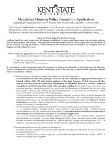 Mandatory Housing Policy Exemption Application