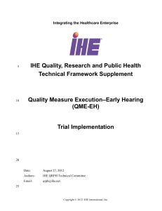 IHE Quality, Research and Public Health Technical Framework Supplement