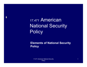 American National Security Policy 17.471