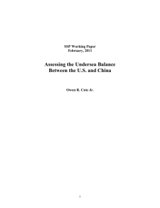 Assessing the Undersea Balance Between the U.S. and China  SSP Working Paper