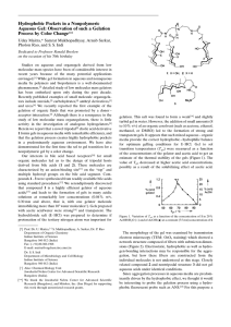 Hydrophobic Pockets in a Nonpolymeric Process by Color Change**