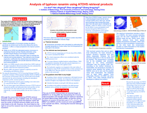 Analysis of typhoon rananim using ATOVS retrieval products Liu zhe