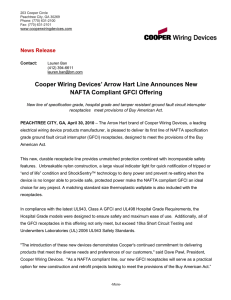 ’ Arrow Hart Line Announces New Cooper Wiring Devices
