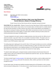 Cooper Lighting Solutions Help Long Lake Elementary  News Release