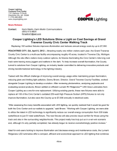 Cooper Lighting’s LED Solutions Shine a Light on Cost Savings... Traverse County Civic Center Walking Track