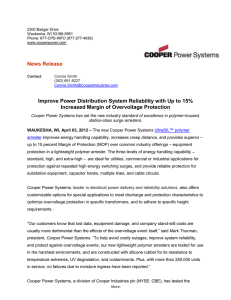 News Release  Improve Power Distribution System Reliability with Up to 15%