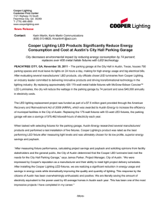 Cooper Lighting LED Products Significantly Reduce Energy